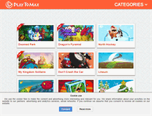 Tablet Screenshot of playtomax.com